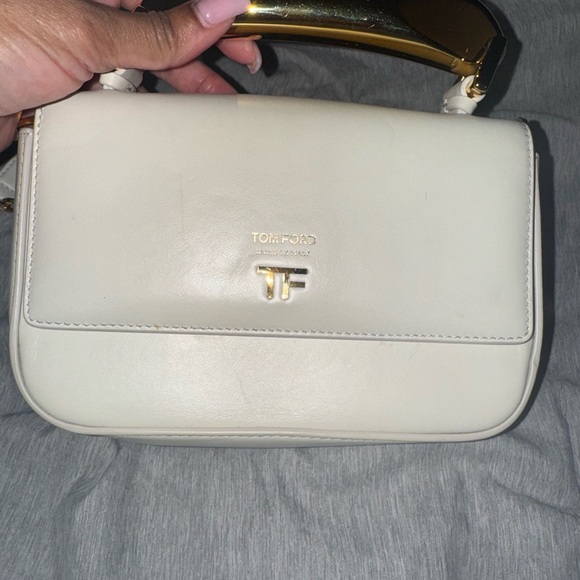 Tom Ford Bianca Calfskin Top Handle Bag - Chalk - Picture 5 of 8